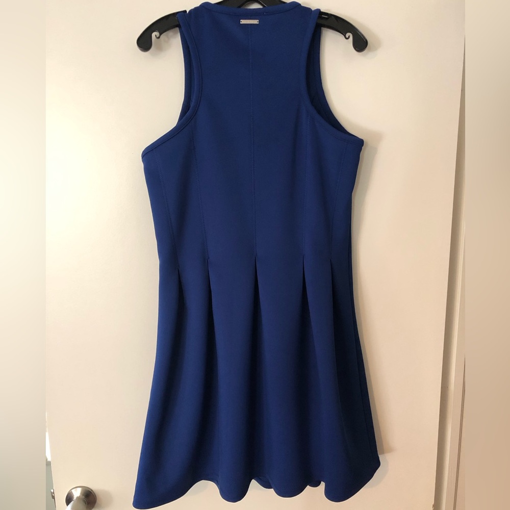 BNWOT Michael Kors Royal Blue Skater Skirt Dress in Scuba material 👗 - Picture 2 of 9